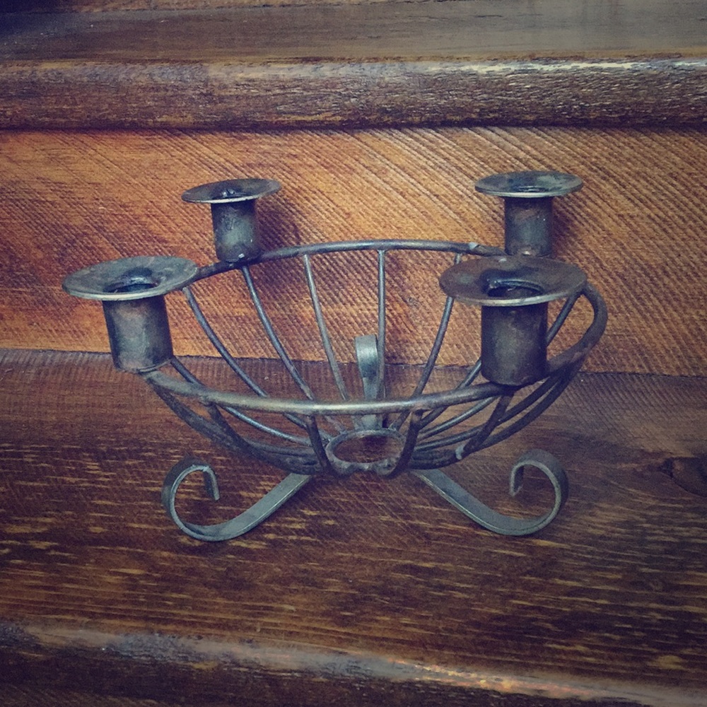 VTG 🕯 IRON CANDLE HOLDER - Picture 4 of 7